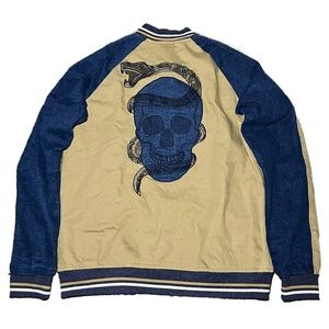 Epic Threads Skull & Rattlesnake Bomber Jacket, Size L, NWT